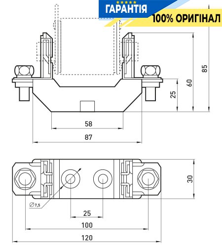 Тримач запобіжника плавкого E.NEXT e.fuse.NT00.h, розмір 00, 160А, артикул i0760065