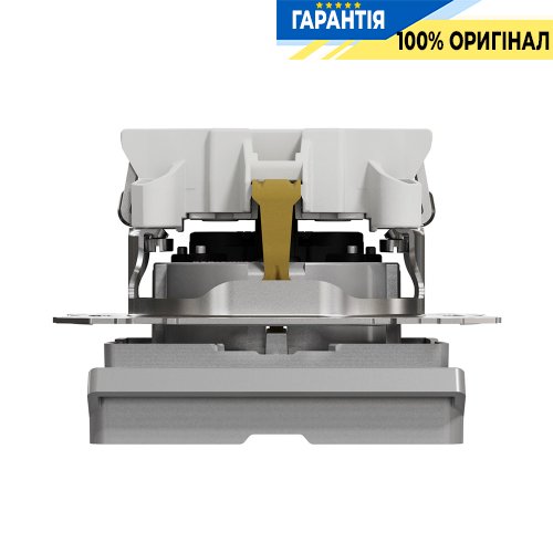 Розетка з з/к зі шторками із кришкою Schneider Electric «Sedna Design» SDD113024 (колір - алюміній)