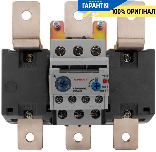 Тепловое реле E.NEXT e.industrial.ukh.220.160.240, номинальный ток 220А, диапазон регулировки 160-240А, артикул i0110021