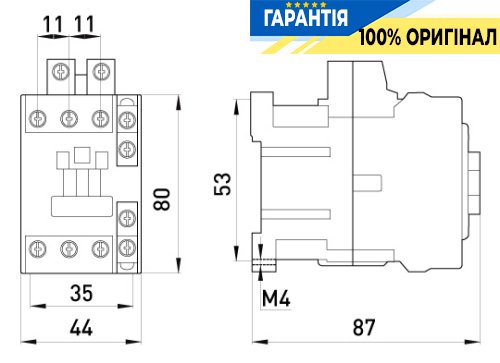 Контактор E.NEXT e.industrial.ukc.12.380, 12А, 380В, 1NO+1NC, i.0090021