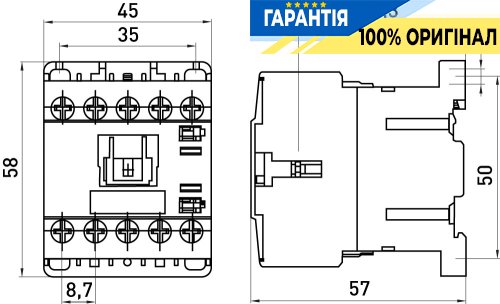 Контактор E.NEXT e.industrial.ukc.12m.220.NC, 12A, 220В, 1NC, i.0090070