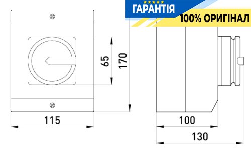 Пакетний перемикач E.NEXT e.industrial.sb.1-0.4.63, 4 полюси, 63А (0-1), артикул i0360010