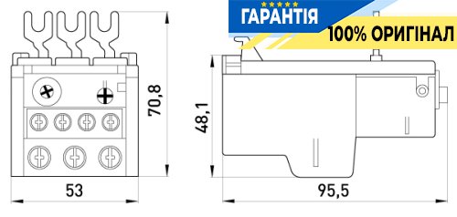Тепловое реле E.NEXT e.industrial.ukh.40.36, номинальный ток 40А, диапазон регулировки 24-36А, артикул i0110009
