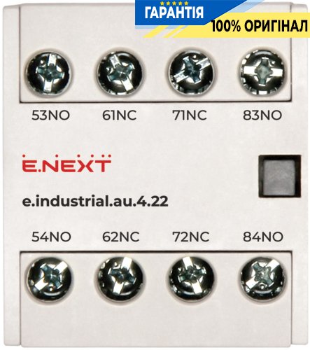 Дополнительный контакт E.NEXT e.industrial.au.4.22, 2NO+2NC, артикул i0140007