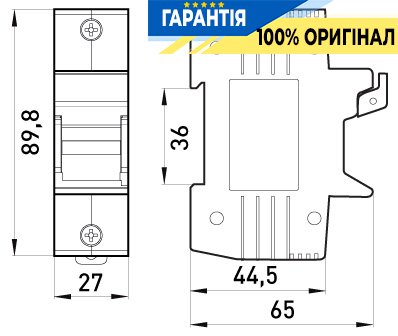 Тримач запобіжника на DIN-рейку E.NEXT e.fuse.1451.h1, під запобіжник 14x51 мм, 1 полюс, 63А, артикул i0300004