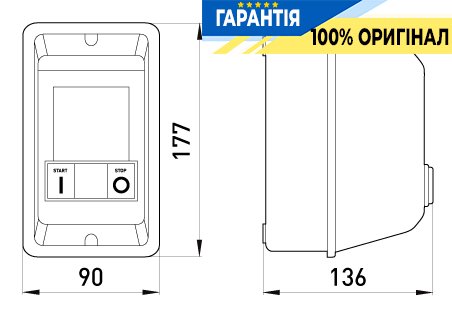 Електромагнітний пускач E.NEXT e.industrial.ukq.22mb.230v, 22А, 230В, артикул i0100016