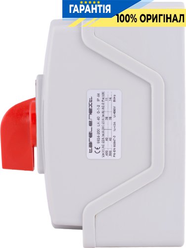 Пакетний перемикач E.NEXT LK63/4.322-ОВ/45, 0-1-2, 63А, IP44, артикул 8824-200