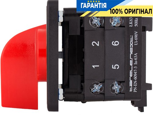 Пакетний перемикач E.NEXT LK63/2.211-SP/45, щитовий, на DIN-рейку, 3 полюси, 0-1, 63А, артикул 8817-200