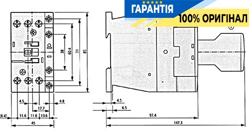 Контактор Eaton DILM 25-10 25А 230В~ 3Н.О, код 277132
