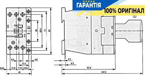 Контактор Eaton DILM 17-10, 17 А, 230 В~, 3Н.О, код 277004