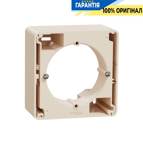 Коробка для поверхневого монтажу 1-пост Schneider Electric «Sedna Design» SDD112901 (колір - бежевий)