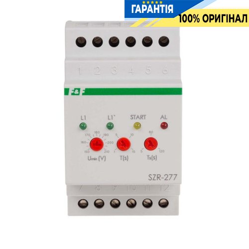 Автоматическое включение резервного питания SZR-277 F&F 3НО 230В AC/16А с двумя входами