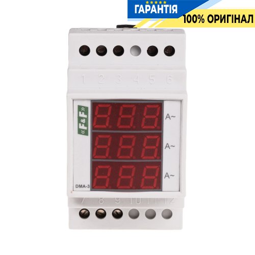 Цифровой трехфазный индикатор тока 20А DMA-3 F&F