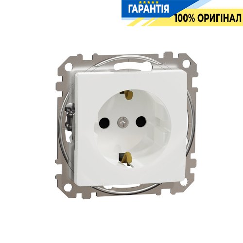 Розетка с з/к со шторками Schneider Electric «Sedna Design» SDD111022 (цвет - белый)