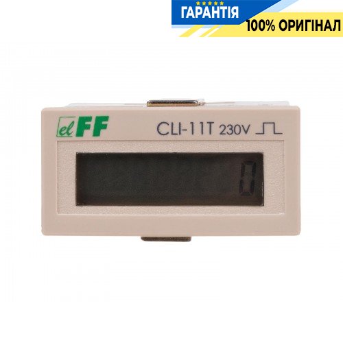 Лічильник імпульсів щитовий CLI-11T F&F, 230V AC, код постачальника CLI-11T