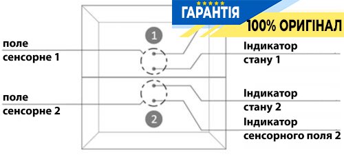 Сенсорный выключатель GS2-STR3-B F&F для управления роллетами, сенсорное управление, артикул GS2-STR3-B