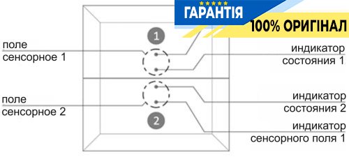Сенсорний вимикач для керування ролетами GS2-STR3-W F&F, модель GS2-STR3-W, сенсорне керування, бренд F&F
