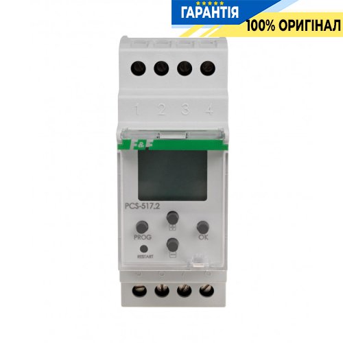 Програмоване реле часу PCS-517 F&F DIN 1ПК 16А 24-265В AC/DC багатофункціональне