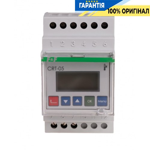 Регулятор температури CRT-05 F&F DIN 1ПК 16А 230V/AC, діапазон -100°С до +400°С, без датчика