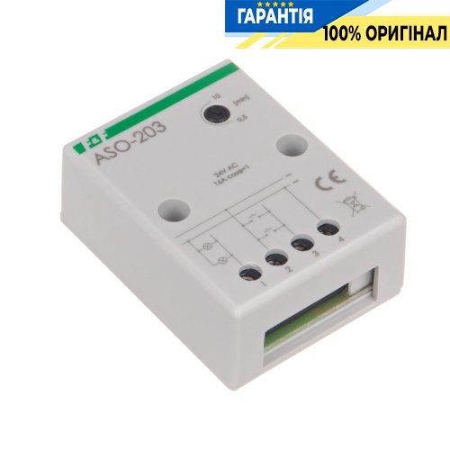 Реле сходове F&F ASO-203, 1НО, 24V AC/DC, 16А, затримка 0,5-10 хв, антиблокування