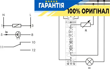Реле струму F&F EPP-619 1NO/NC 16А 230V AC з регулюванням 0,6-16А