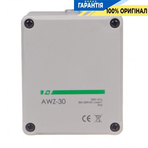 Сумеречне реле F&F AWZ-30 30А накладне 1НО 220-230В IP65 з датчиком 2-1000Lx