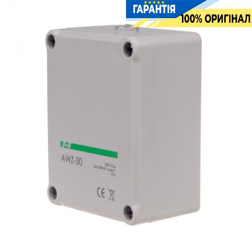 Сумеречне реле F&F AWZ-30 30А накладне 1НО 220-230В IP65 з датчиком 2-1000Lx