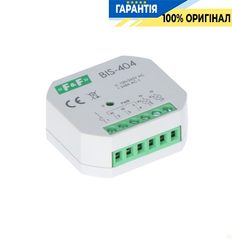 Імпульсне реле F&F BIS-404, 2 секції, 2xNO/NC, 5А, 230В