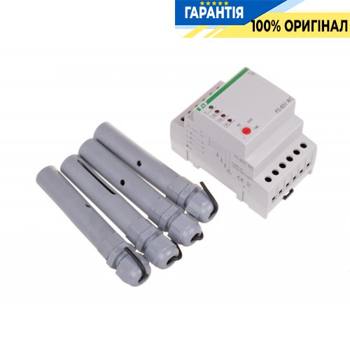 Реле контролю рівня рідини триступеневе 230В з 4 зондами, F&F PZ-831RC