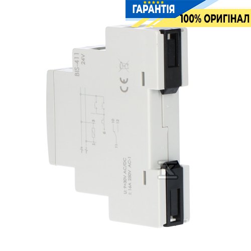 Імпульсне реле F&F BIS-411-24V, 1xNO, 16А, 24В, надійне керування ланцюгами