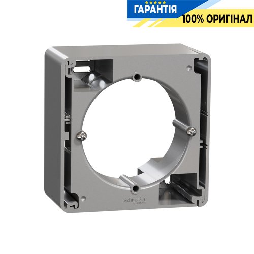 Коробка для поверхневого монтажу 1-пост Schneider Electric «Sedna Design» SDD113901 (колір - алюміній)