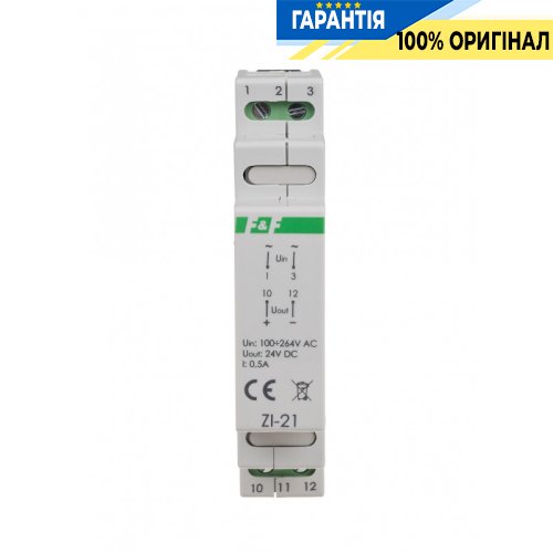 Блок питания F&F ZI-21, DIN 100-264В AC / 24В DC 0,5А (12Вт)