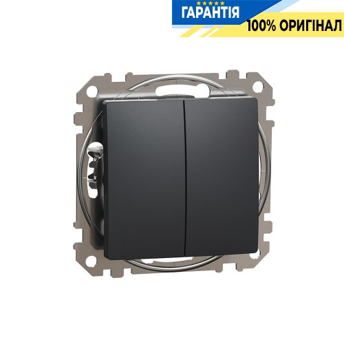 Переключатель 2-кл Schneider Electric «Sedna Design» SDD114108 (цвет - черный)