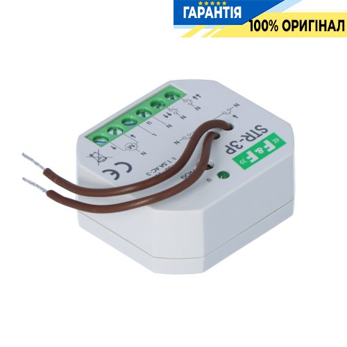 Реле управління ролетами F&F STR-3P, двокнопкове, в коробку Ø60, 100-265VAC, 320W, час 1с-15хв