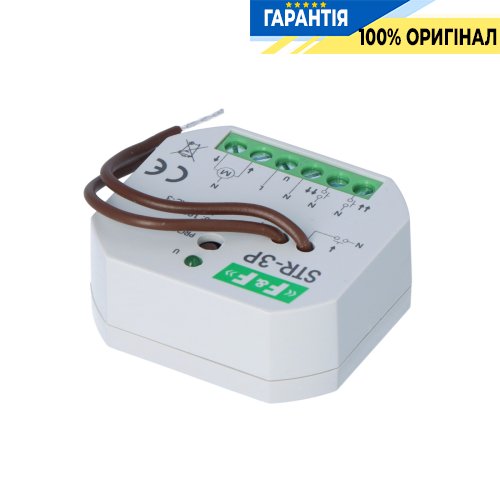 Реле управління ролетами F&F STR-3P, двокнопкове, в коробку Ø60, 100-265VAC, 320W, час 1с-15хв