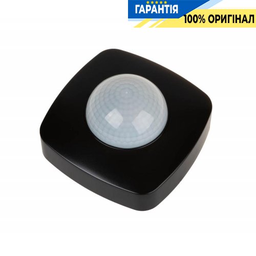 Датчик движения F&F DR-09B-IP65, накладной, 230В/10А, 360°, IP65, черный, с функцией присутствия