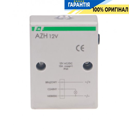 Сумеречное реле F&F AZH-12V накладное 1НО 10А 12V AC/DC IP65 с датчиком 2-1000Lx