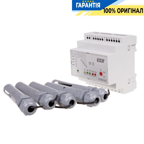 Реле рівня рідини F&F PZ-832RC, 4 рівні, комплект з 5 зондів