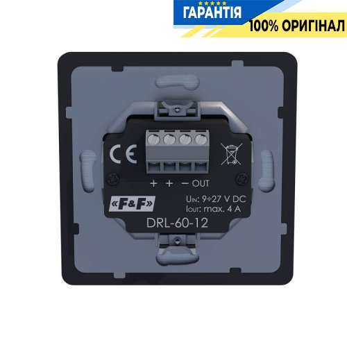 Лазерний датчик руху для сходів F&F DRL-60-12, монтаж ø60 мм, 12-24VDC, 4А, IP30, сірий