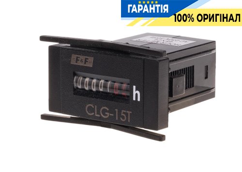 Счетчик моточасов 230V AC/DC CLG-15T F&F, щитовой, точный учет времени работы