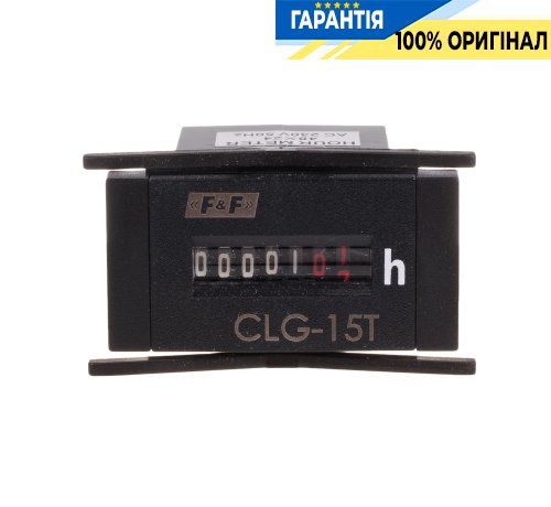 Счетчик моточасов 230V AC/DC CLG-15T F&F, щитовой, точный учет времени работы