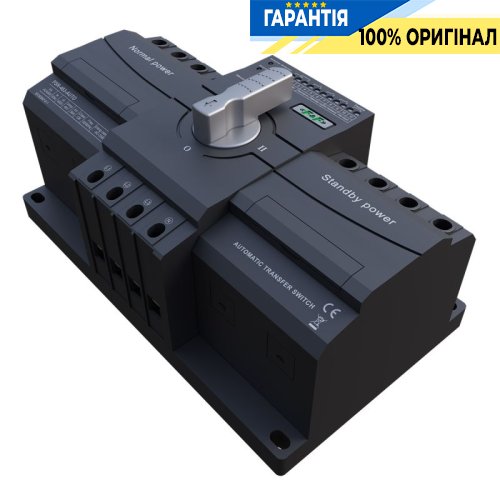 Автоматичний перемикач живлення 4P 3x230/400V 63A F&F PSR-463-AUTO (1-0-2)