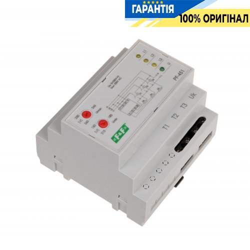 Автоматичний перемикач фаз PF-451 F&F DIN 16А 3х230V/AC+N без пріоритетної фази