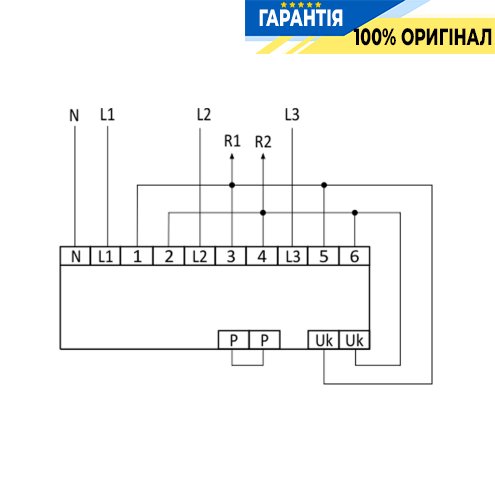 Автоматичний перемикач фаз PF-452 F&F, 3×(50–450 В) + N, 16А, DIN-регулювання напруги