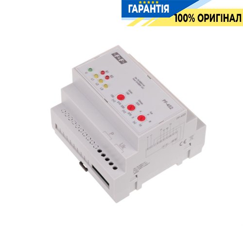 Автоматичний перемикач фаз PF-452 F&F, 3×(50–450 В) + N, 16А, DIN-регулювання напруги