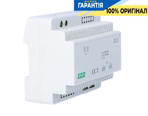 Блок живлення трансформаторний F&F ZS-2 DIN 230VAC/12VDC 1A стабілізований 12Вт