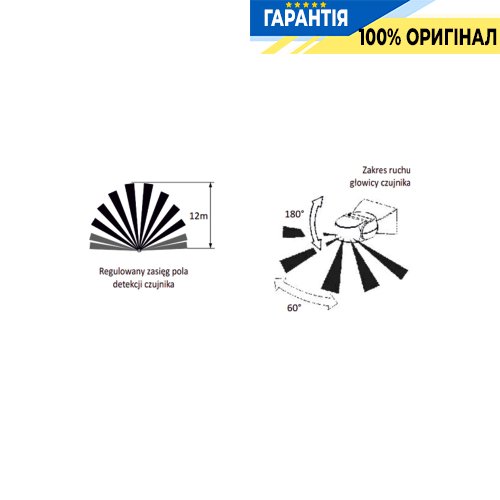 Датчик руху F&F DR-04B накладний 160°/45°, 230В/5А, IP65, чорний