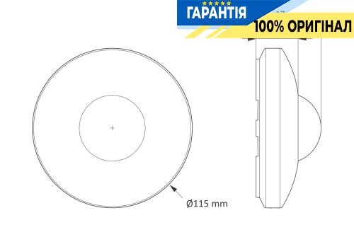 Датчик руху ІЧ накладний DR-06B F&F 360° 230В 16А IP40 чорний