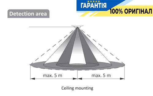 Датчик руху ІЧ накладний DR-06B F&F 360° 230В 16А IP40 чорний