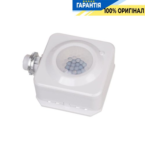 Датчик руху F&F DR-30M PIR 80° коридорний 30 м 230V/16A IP40 білий